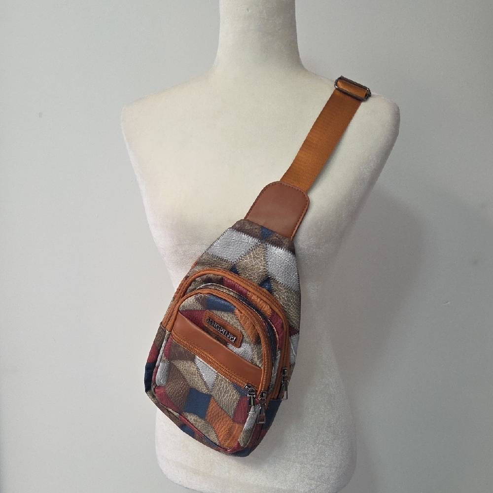Kipling Multicolor Patchwork Chest Bag
